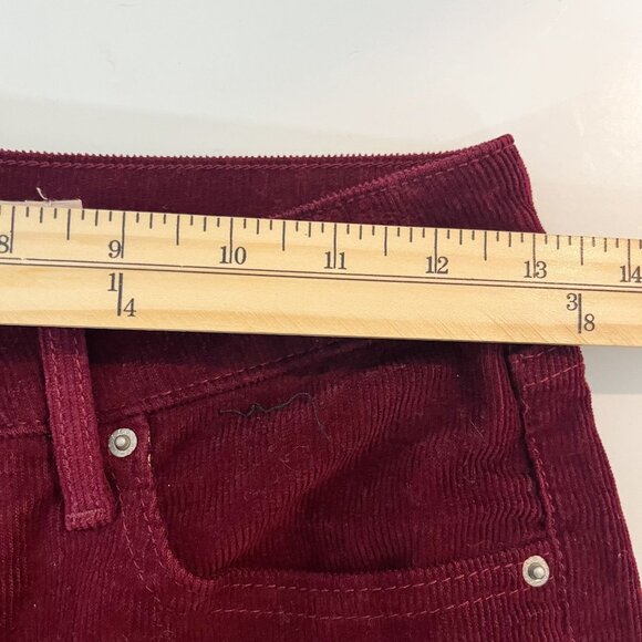 Levis 721 High Rise Skinny Red Corduroy Pants - Women's Size 27 - Picture 5 of 7